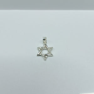 DIJE ESTRELLA DE DAVID C/CIRCONIAS PLATA .925 2.7 GR (NUEVO)