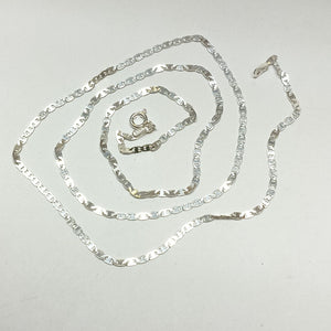 CADENA TEJIDO ESPEJO PLATA .925 60 CM 4.4 GR (NUEVO)