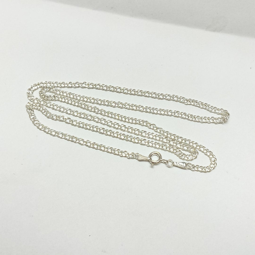 CADENA TEJIDO ESLABONES PLATA .925 55 CM 4.2 GR (NUEVO)