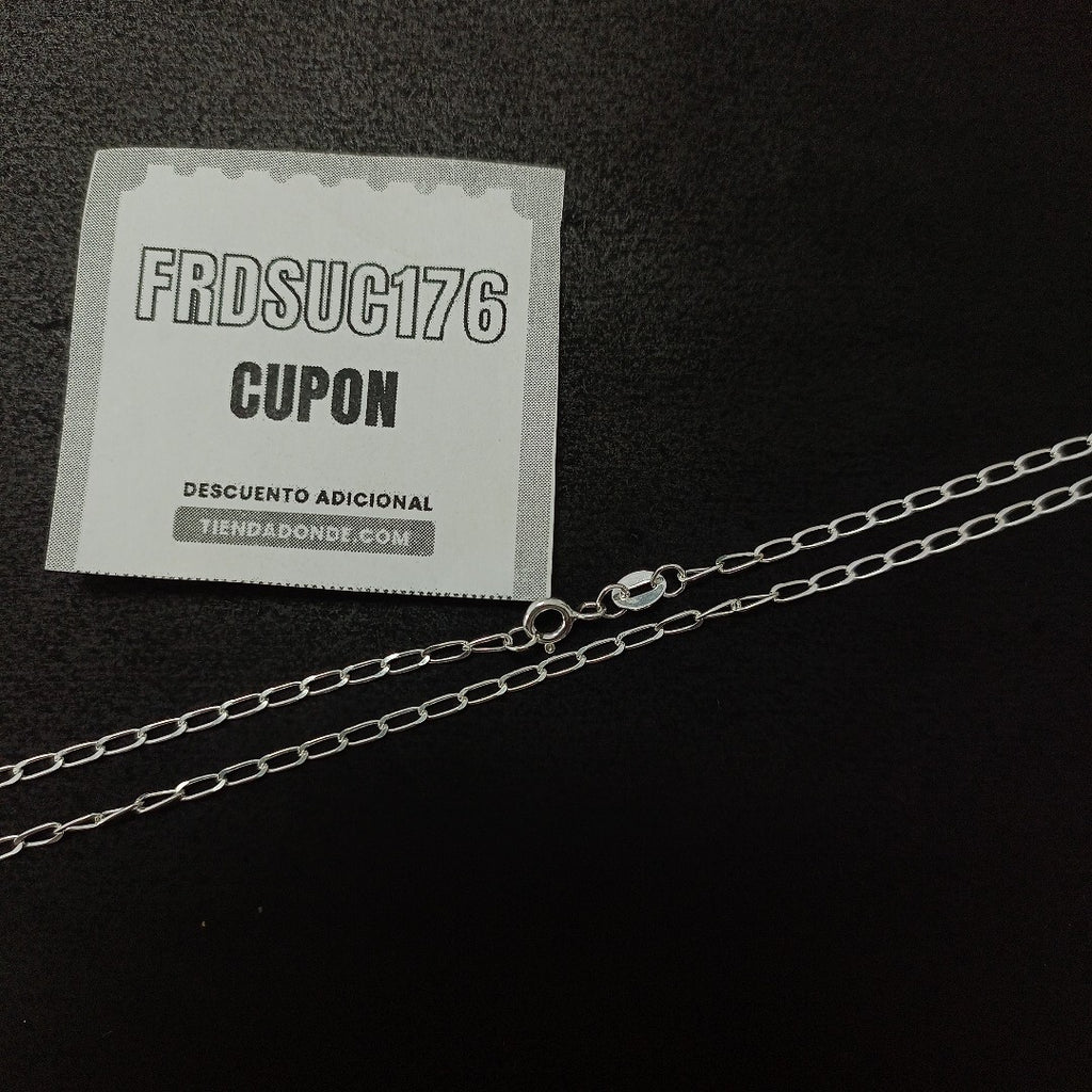 CADENA TEJIDO ESLABONES PLATA .925 55 CM 2.9 GR (NUEVO)