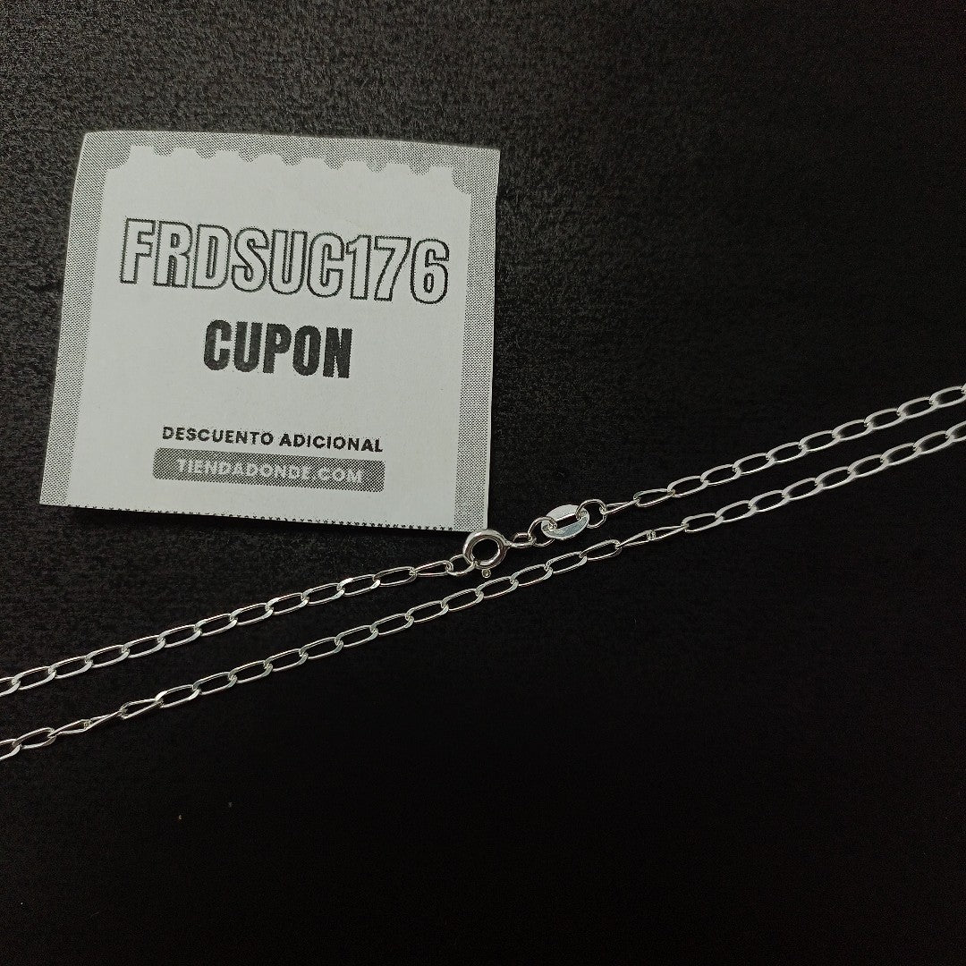 CADENA TEJIDO ESLABONES PLATA .925 55 CM 2.9 GR (NUEVO)