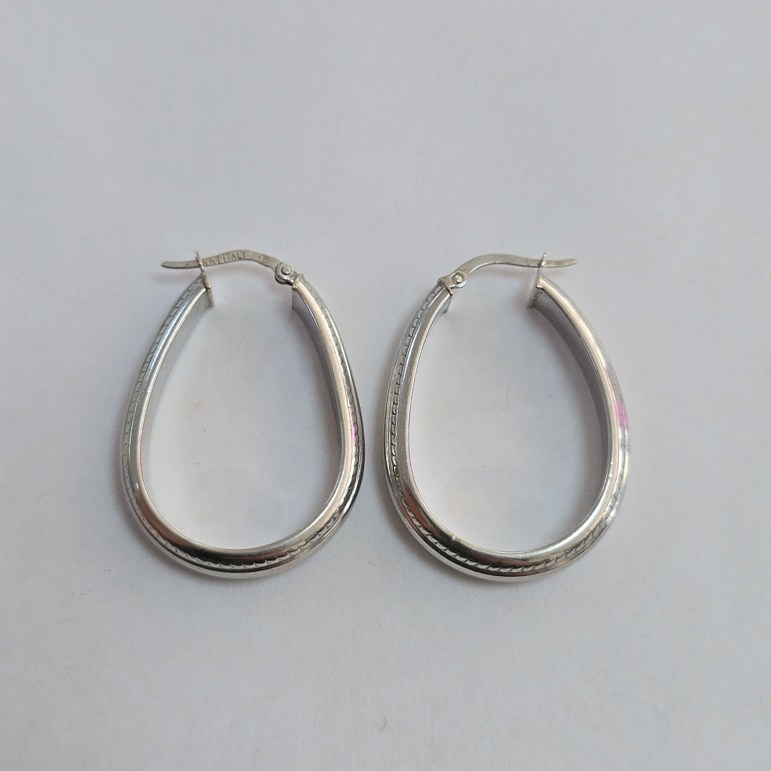 ARRACADAS PAR ORO, ORO BLANCO 14 K 3.5 GRMS (SEMINUEVO)