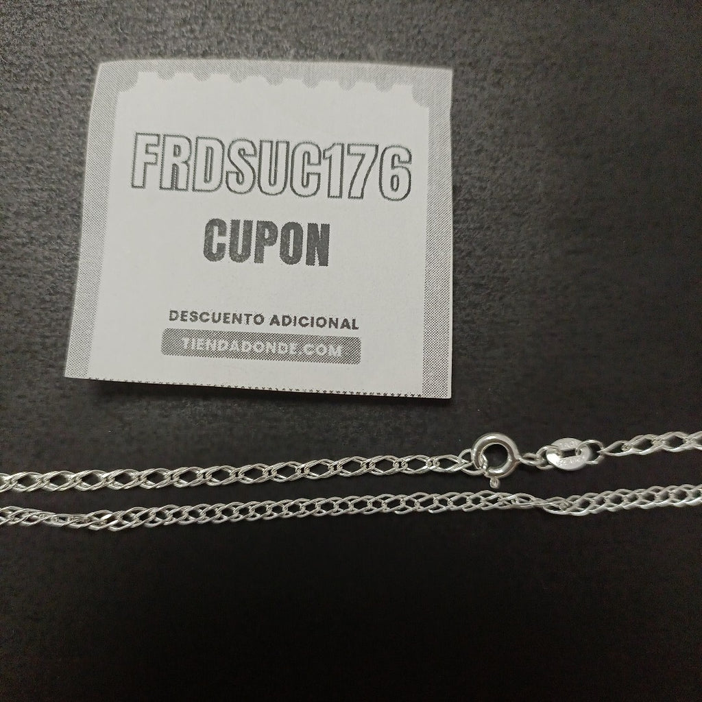 CADENA TEJIDO ESLABONES PLATA .925 50 CM 3.5 GR (NUEVO)