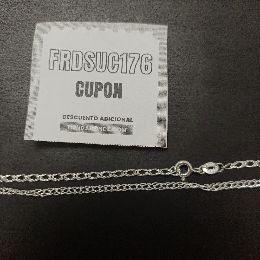 CADENA TEJIDO ESLABONES PLATA .925 50 CM 3.5 GR (NUEVO)