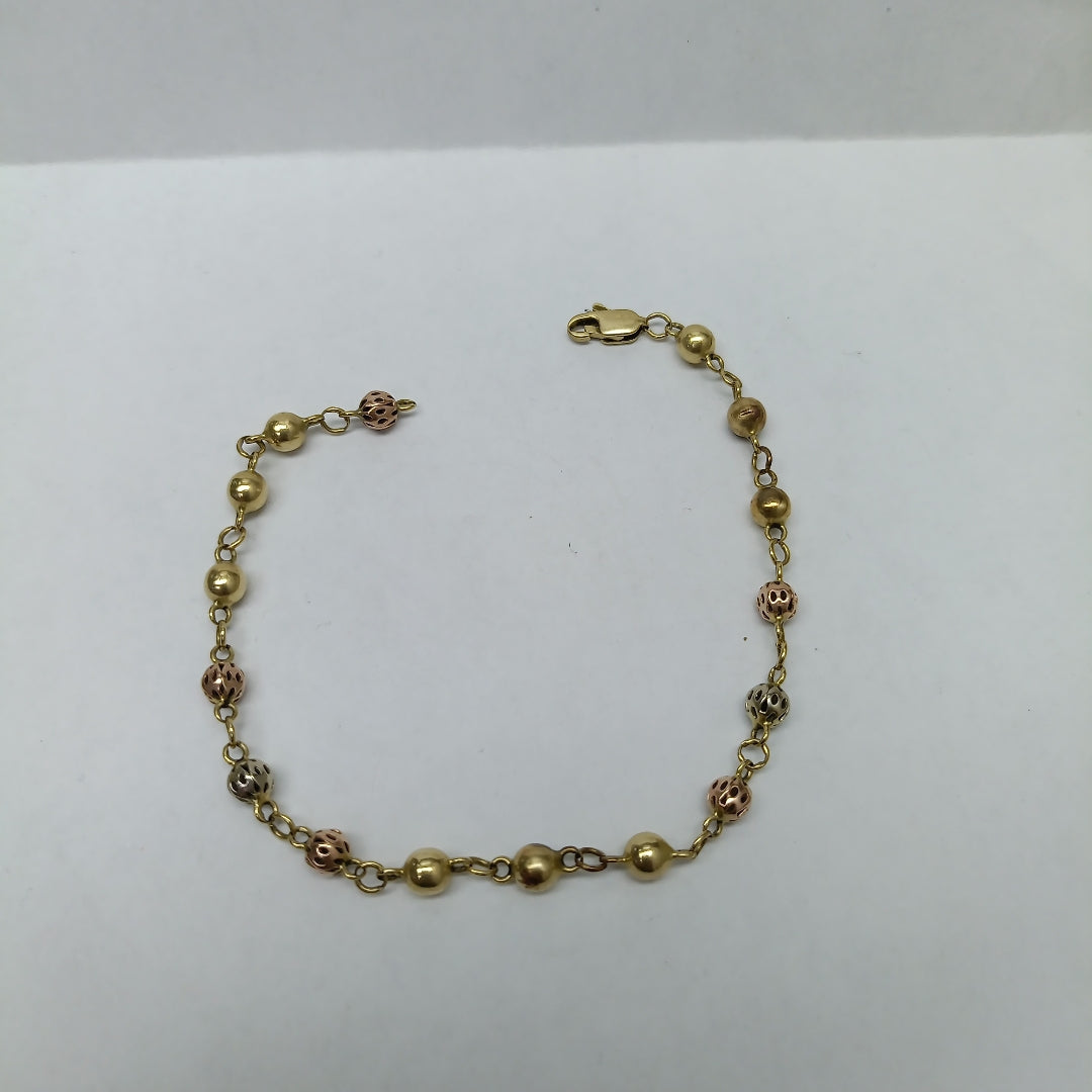 PULSERA ORO COMBINADO 14 K 5.3 GRMS (SEMINUEVO)