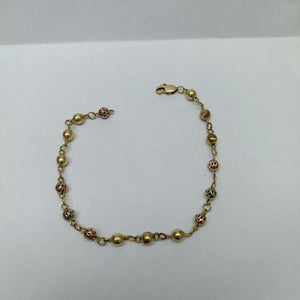 PULSERA ORO COMBINADO 14 K 5.3 GRMS (SEMINUEVO)