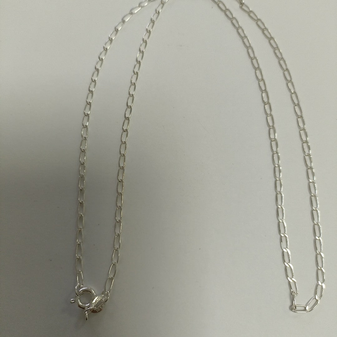 CADENA TEJIDO ESLABONES PLATA .925 50 CM 2.6 GR (NUEVO)