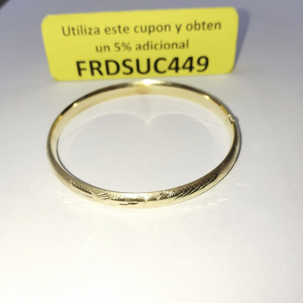 PULSERA RIGIDA ORO 14 K 7.7 GRMS (SEMINUEVO)