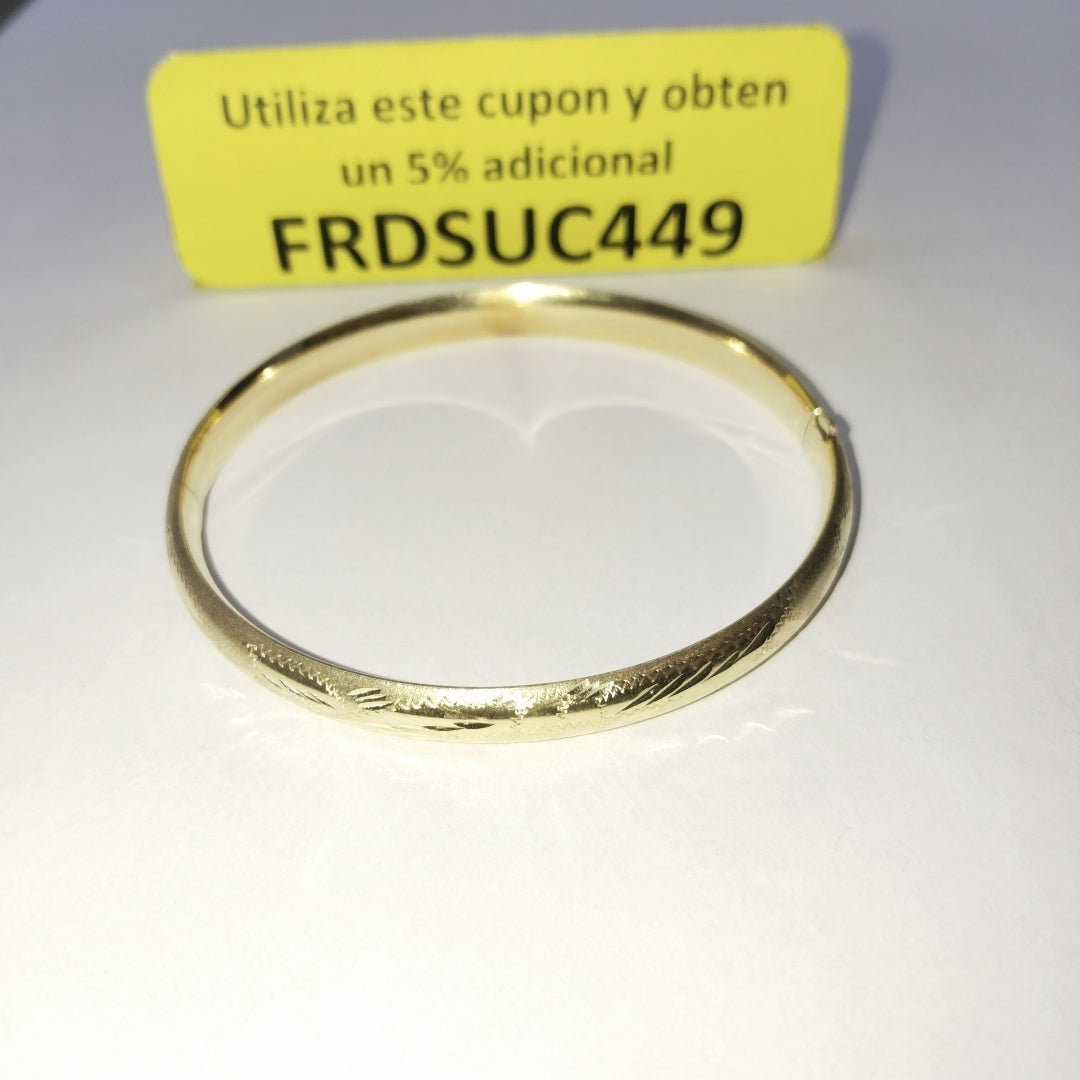 PULSERA RIGIDA ORO 14 K 7.7 GRMS (SEMINUEVO)