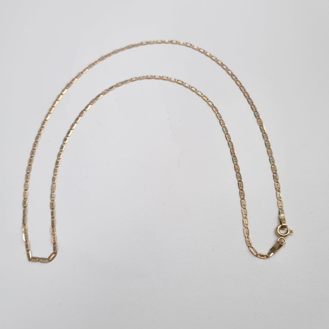 CADENA ORO, ORO COMBINADO 14 K 3.2 GRMS (SEMINUEVO)