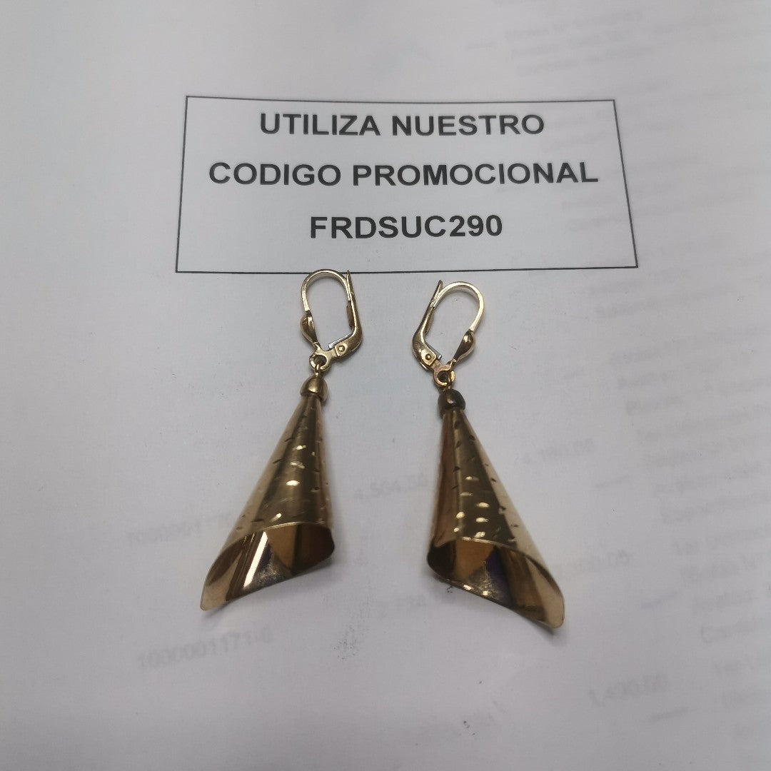 ARETES PAR ORO 14 K 3.7 GRMS (SEMINUEVO)