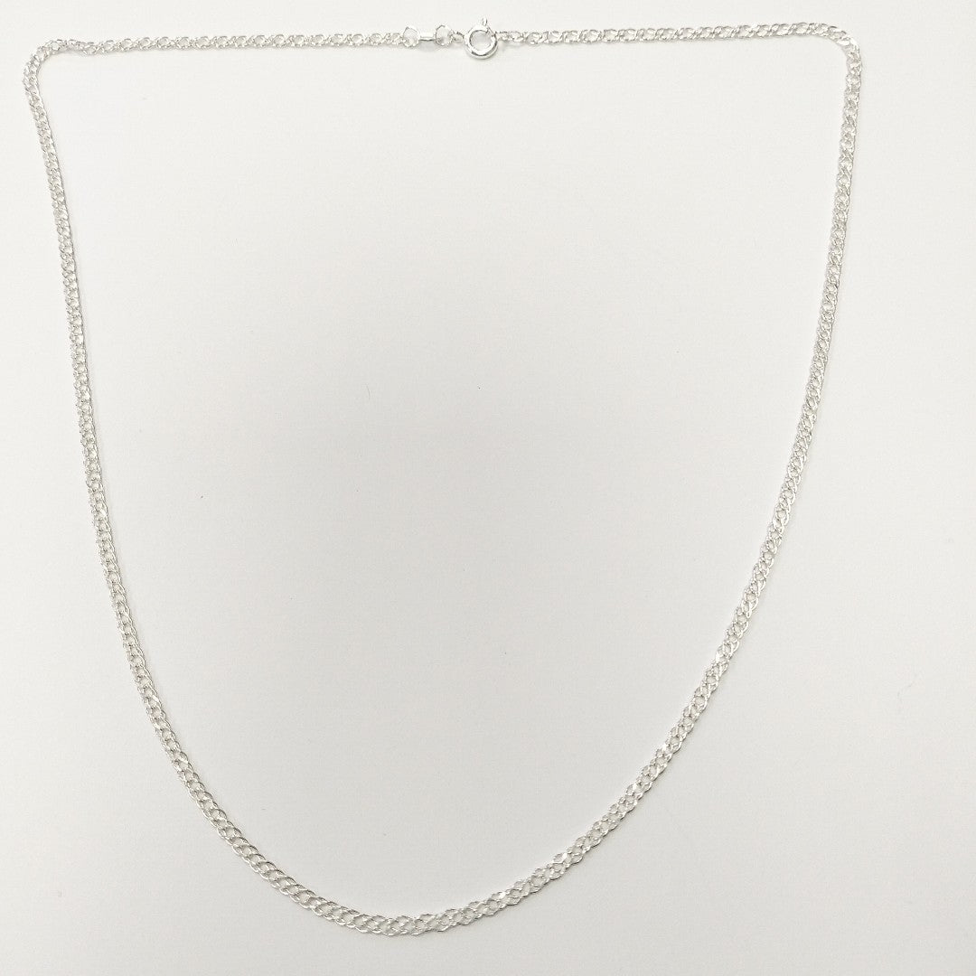 CADENA TEJIDO ESLABONES PLATA .925 50 CM 3.6 GR (NUEVO)