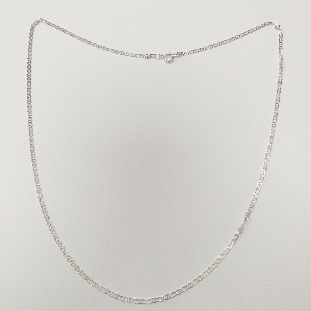 CADENA TEJIDO GUCHI PLATA .925 55 CM 3.6 GR (NUEVO)