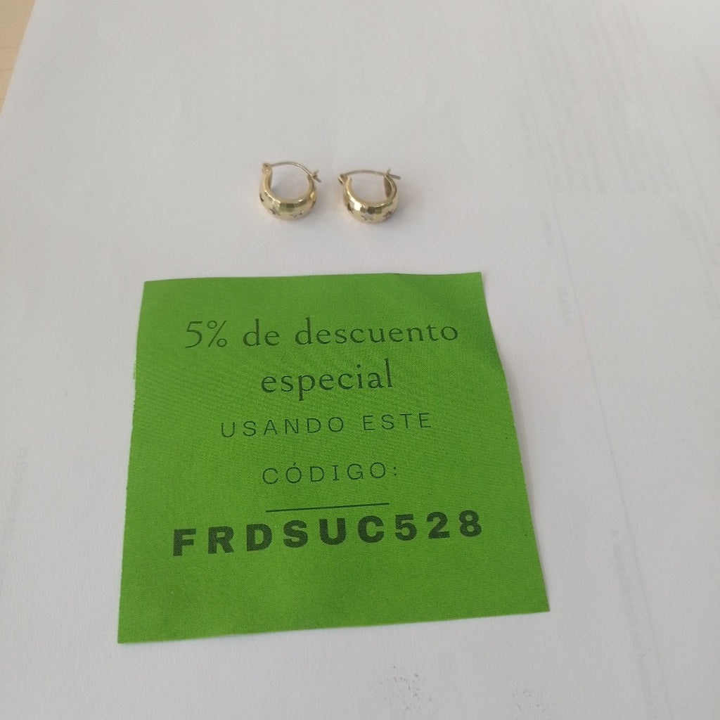 ARRACADAS PAR ORO 14 K 1.7 GRMS (SEMINUEVO)