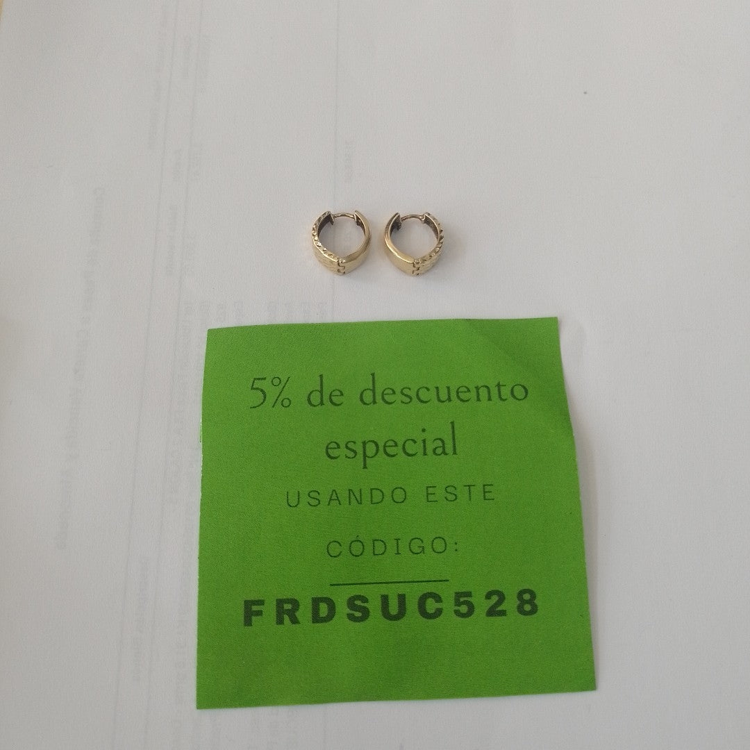 ARRACADAS PAR ORO 14 K 1.5 GRMS (SEMINUEVO)