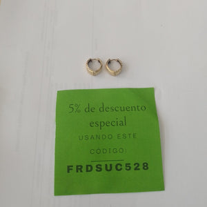 ARRACADAS PAR ORO 14 K 1.5 GRMS (SEMINUEVO)