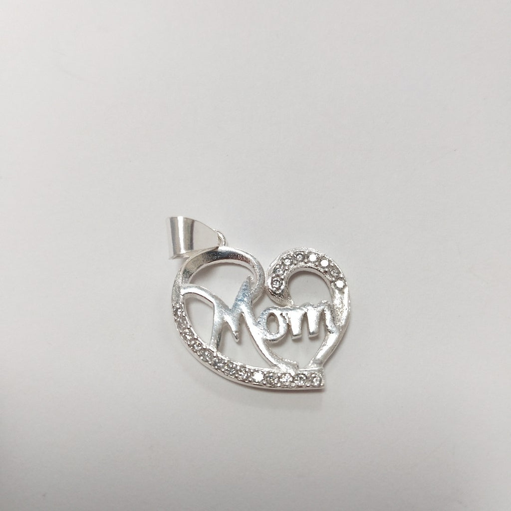 DIJE CORAZON C/CIRCONIAS PLATA .925 3.1 GR (NUEVO)