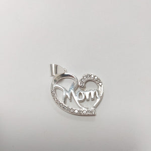 DIJE CORAZON C/CIRCONIAS PLATA .925 3.1 GR (NUEVO)