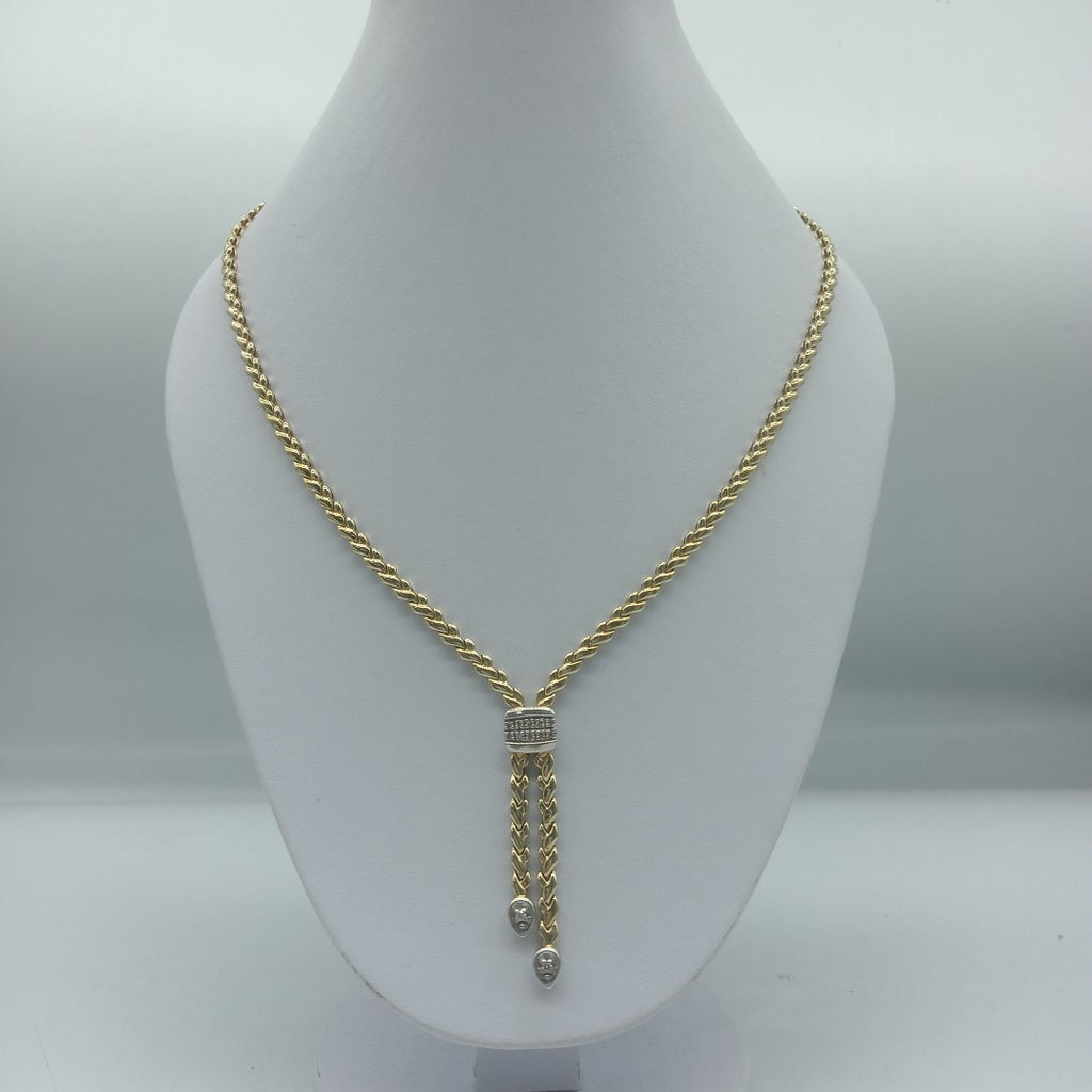 GARGANTILLA ORO COMBINADO 14 K 25.7 GRMS (SEMINUEVO)