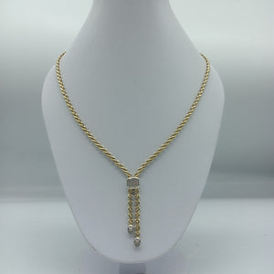 GARGANTILLA ORO COMBINADO 14 K 25.7 GRMS (SEMINUEVO)