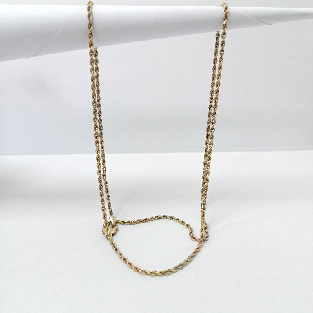 CADENA ORO, ORO COMBINADO 14 K 11.2 GRMS (SEMINUEVO)