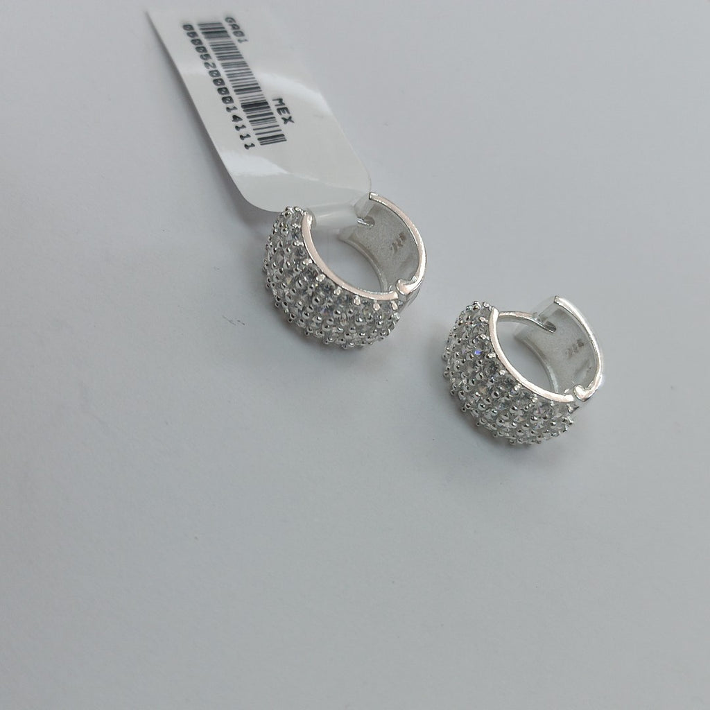 HUGGIES C/CIRCONIAS PLATA .925 5.4 GR (NUEVO)