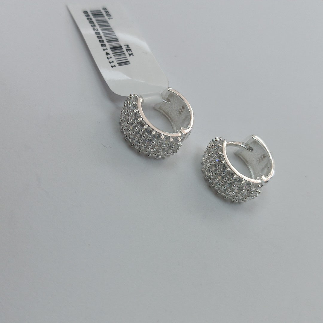 HUGGIES C/CIRCONIAS PLATA .925 5.4 GR (NUEVO)