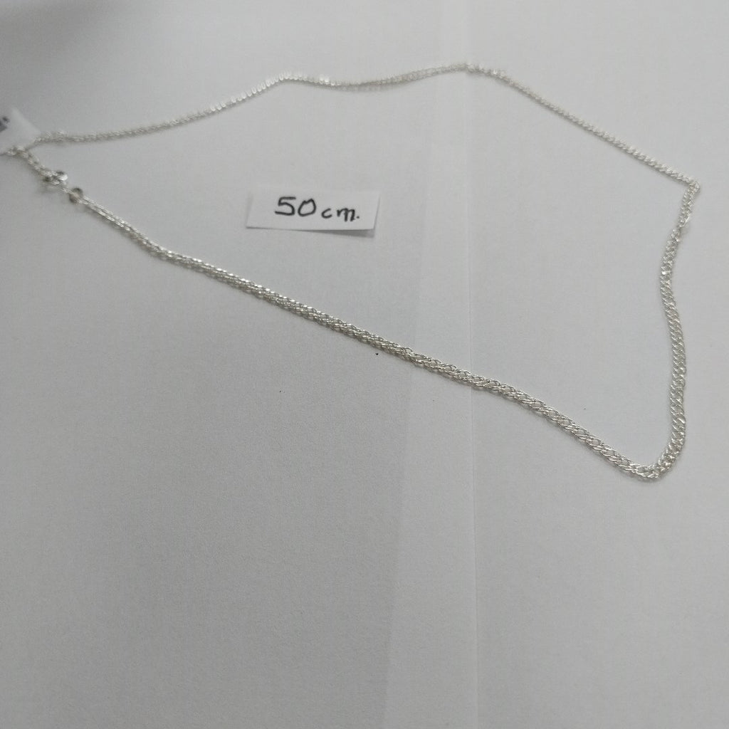 CADENA TEJIDO ESLABONES PLATA .925 50 CM 3.9 GR (NUEVO)