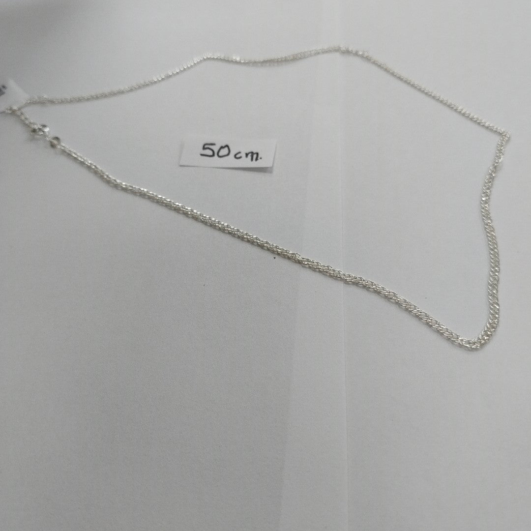 CADENA TEJIDO ESLABONES PLATA .925 50 CM 3.9 GR (NUEVO)