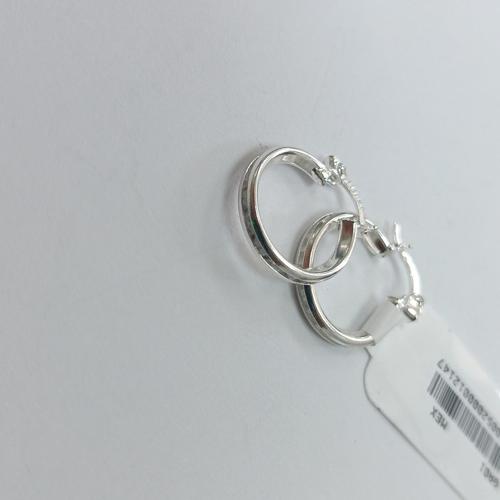 PAR ARRACADAS FACETADAS PLATA .925 1.7 GR (NUEVO)