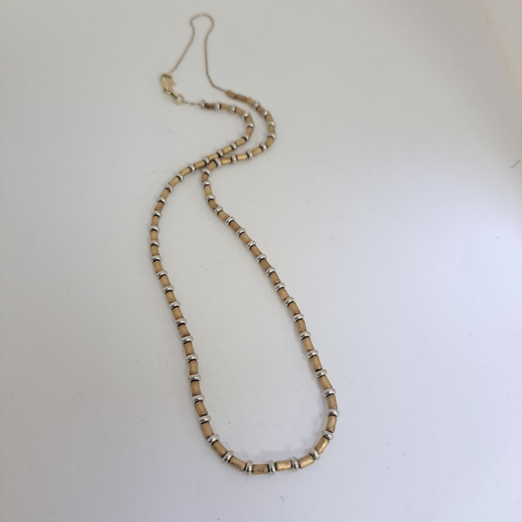 GARGANTILLA ORO, ORO BLANCO 10 K 10.1 GRMS (SEMINUEVO)