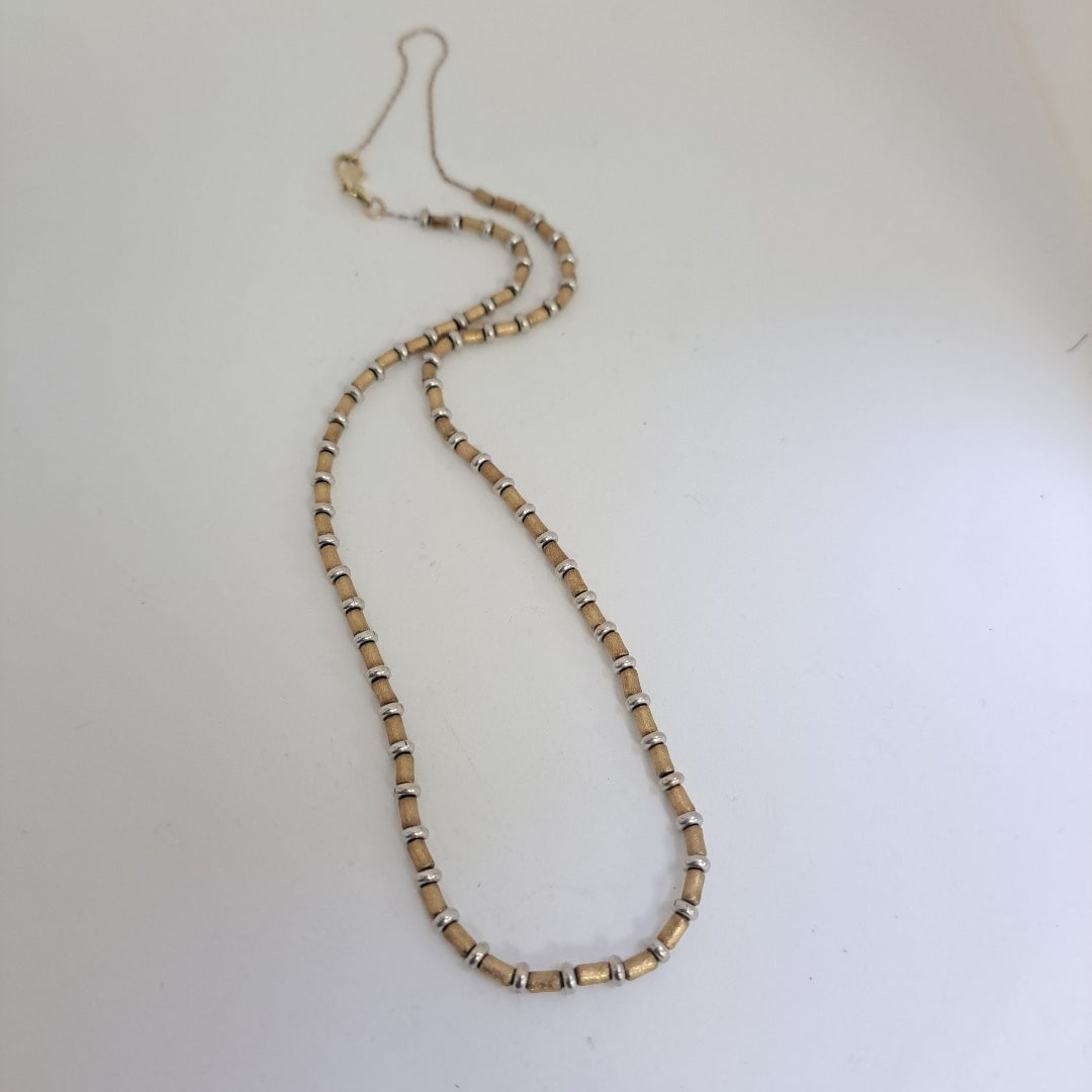 GARGANTILLA ORO, ORO BLANCO 10 K 10.1 GRMS (SEMINUEVO)