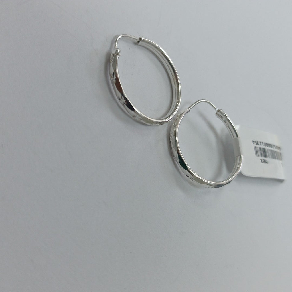 PAR ARRACADAS FACETADA PLATA .925 2.1 GR (NUEVO)