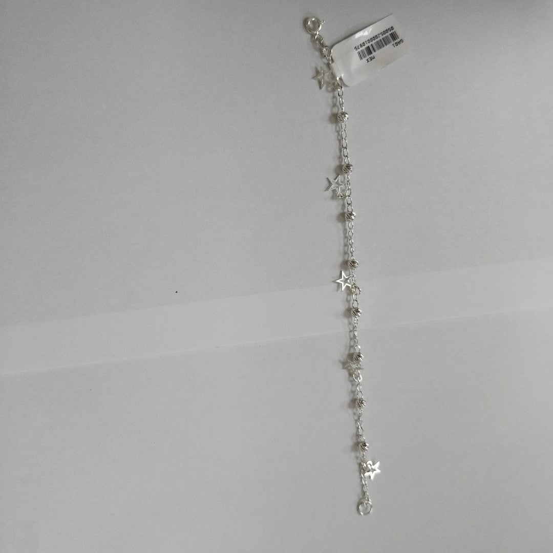 PULSERA TEJIDO ESPECIAL PLATA .925 18 CM 2.7 GR (NUEVO)