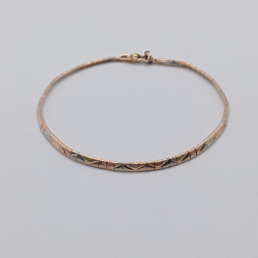 PULSERA ORO COMBINADO 10 K 5 GRMS (SEMINUEVO)