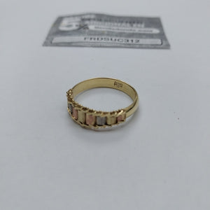 ANILLO ORO, ORO COMBINADO 14 K 3.5 GRMS (SEMINUEVO)