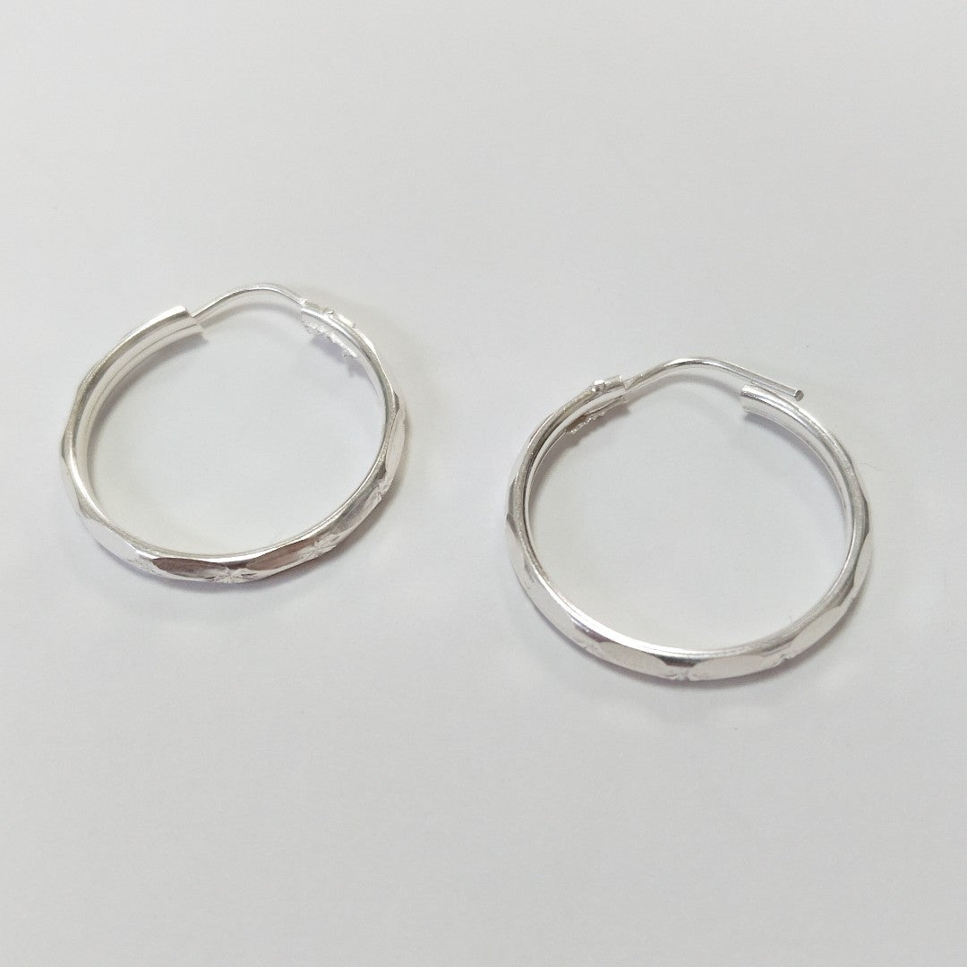 PAR ARRACADAS FACETADA PLATA .925 2.1 GR (NUEVO)
