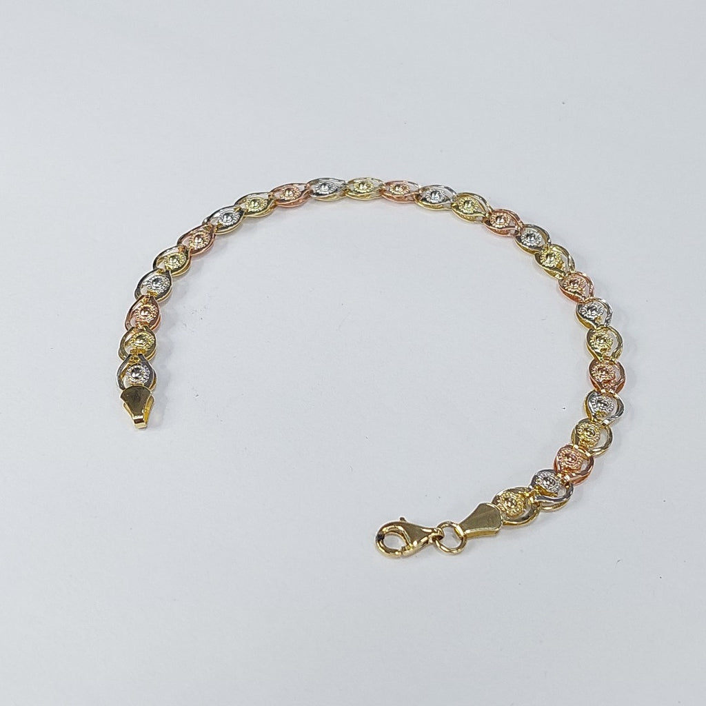 PULSERA ORO, ORO COMBINADO 10 K 4.4 GRMS (SEMINUEVO)
