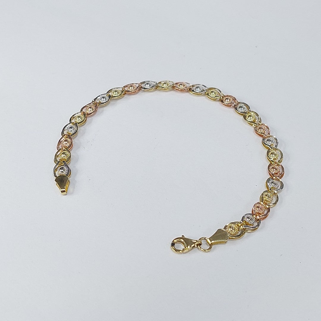 PULSERA ORO, ORO COMBINADO 10 K 4.4 GRMS (SEMINUEVO)