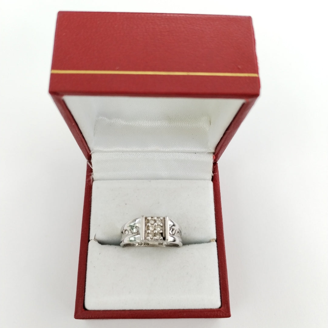 ANILLITO ORO BLANCO 14 K 3.1 GRMS (SEMINUEVO)