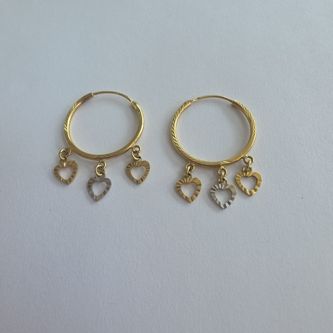 ARRACADAS PAR ORO 14 K 3,50 GRMS (SEMINUEVO)