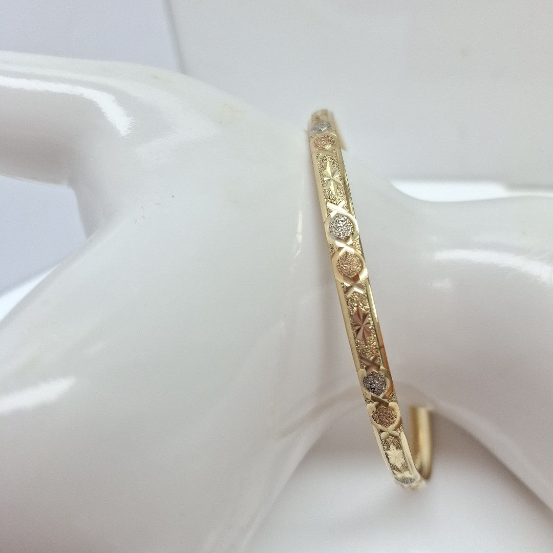 PULSERA RIGIDA ORO COMBINADO 14 K 5,30 GRMS (SEMINUEVO)