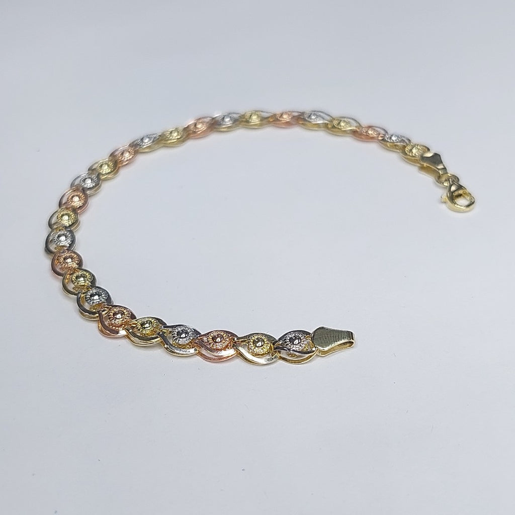 PULSERA ORO, ORO COMBINADO 10 K 4.4 GRMS (SEMINUEVO)