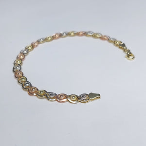 PULSERA ORO, ORO COMBINADO 10 K 4.4 GRMS (SEMINUEVO)