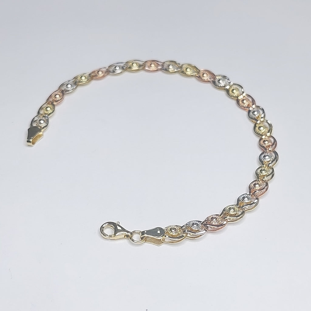 PULSERA ORO, ORO COMBINADO 10 K 4.4 GRMS (SEMINUEVO)