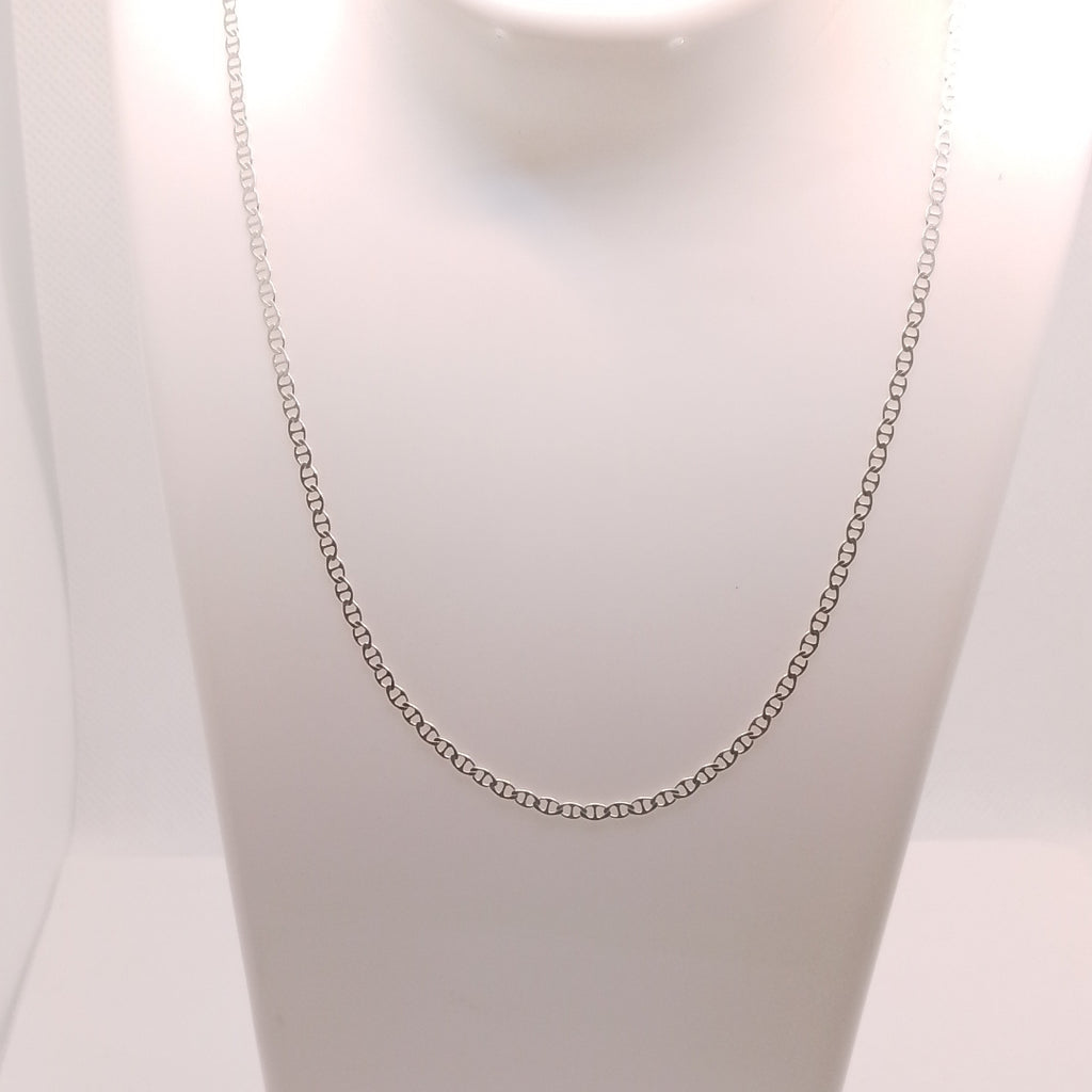 CADENA TEJIDO GUCHI PLATA .925 55 CM 3.5 GR (NUEVO)