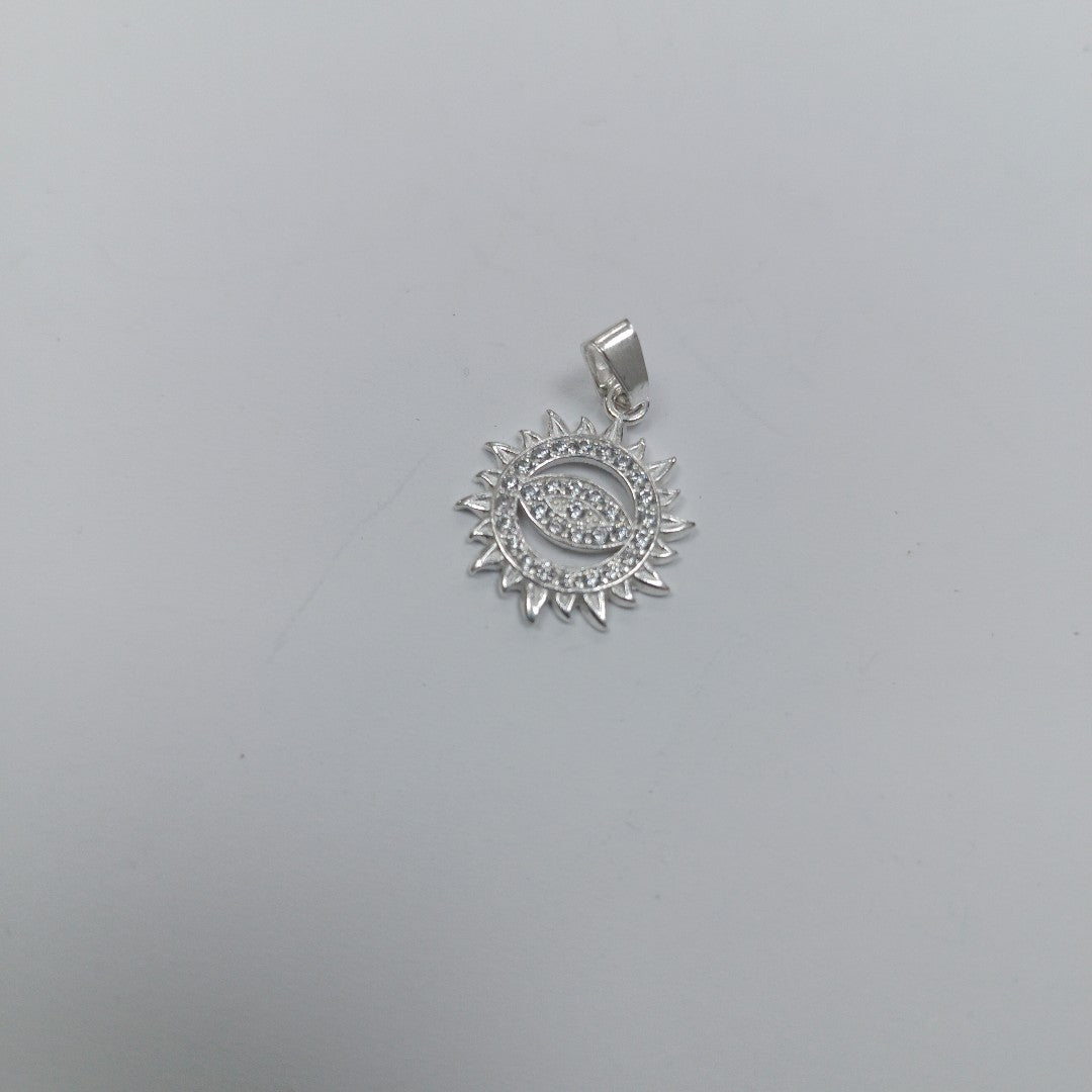 DIJE OJO MAGICO CON CIRCONIAS PLATA .925 2 GR (NUEVO)