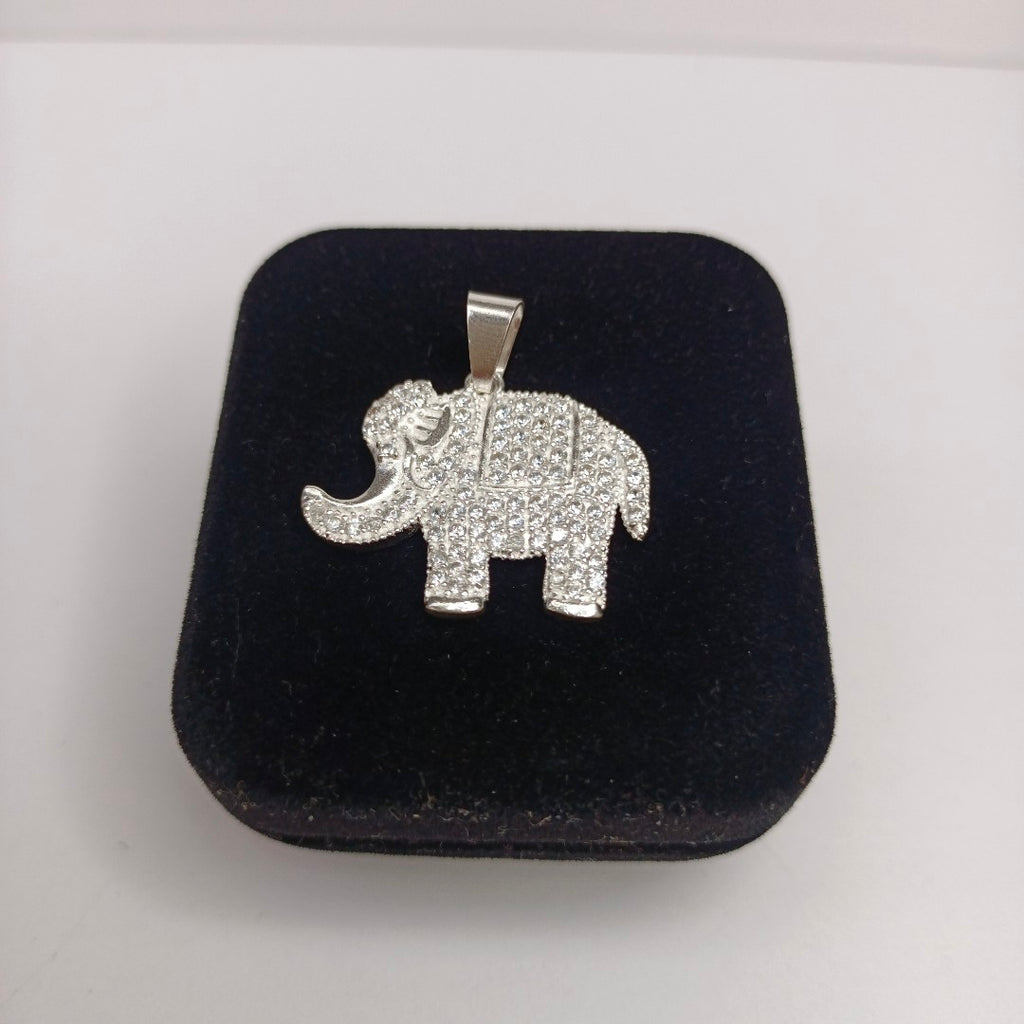 DIJE ELEFANTE C/CIRCONIAS PLATA .925 5.1 GR (NUEVO)