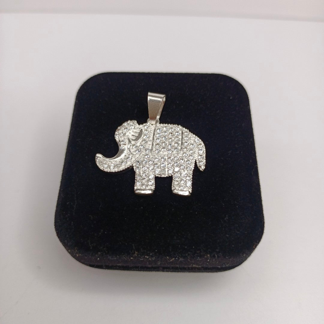 DIJE ELEFANTE C/CIRCONIAS PLATA .925 5.1 GR (NUEVO)