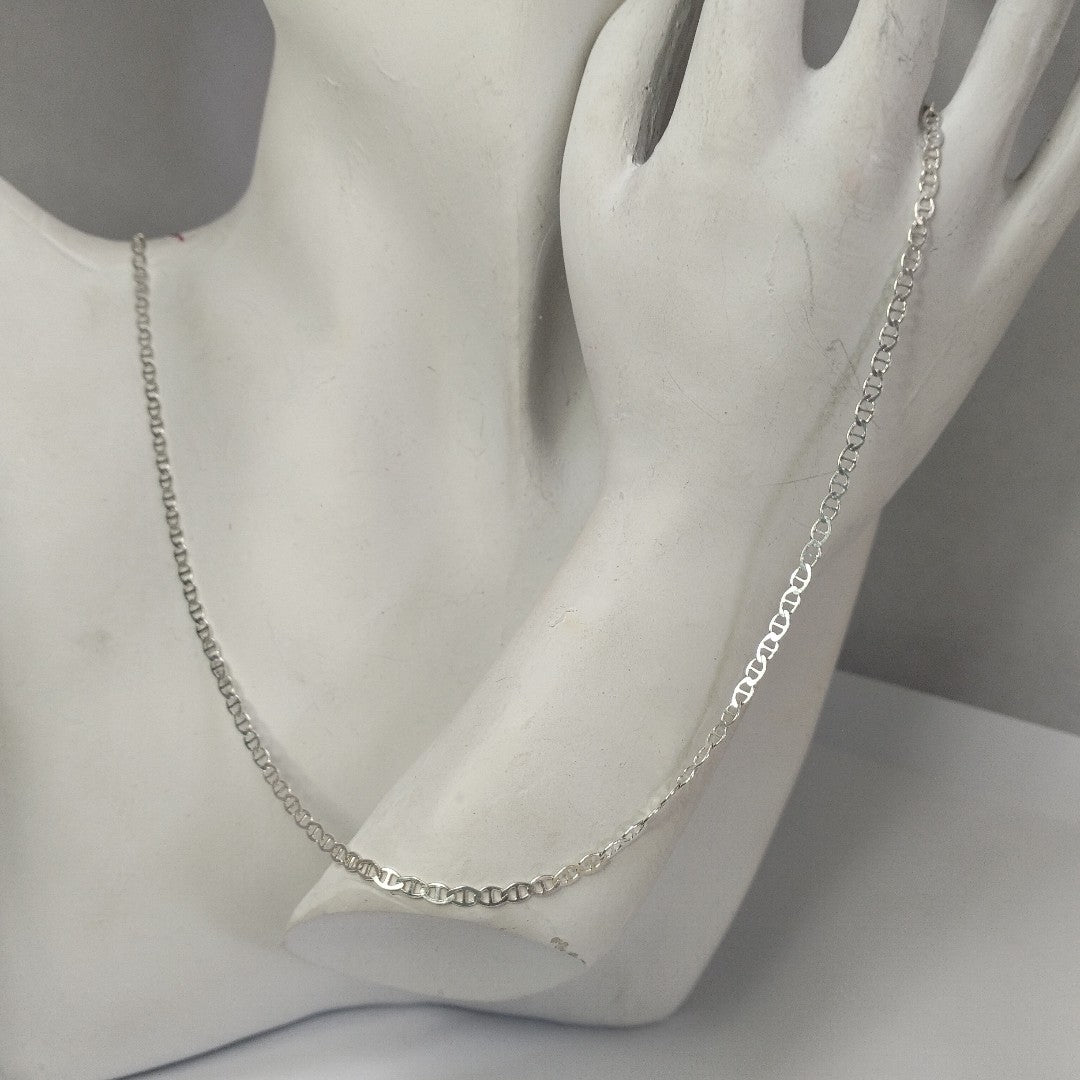 CADENA TEJIDO GUCHI PLATA .925 60 CM 3.7 GR (NUEVO)